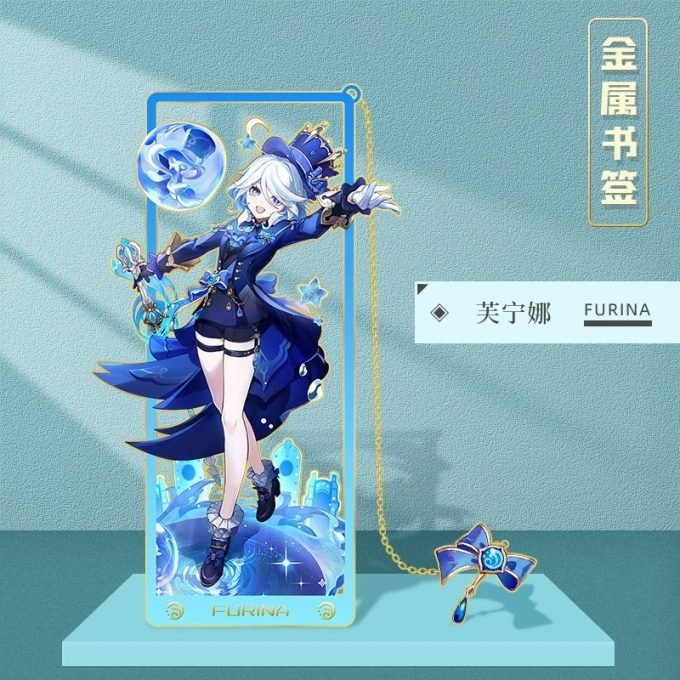 Genshin Furina metal bookmark