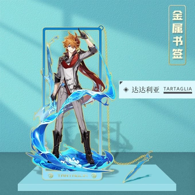 Genshin Tartaglia metal bookmark