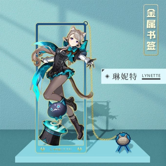 Genshin Lynette metal bookmark